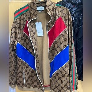 Gucci Brown Monogram Track Jacket NWT